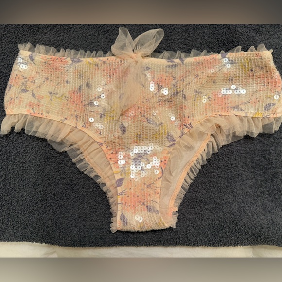 Victoria's Secret Other - Victoria's Secret Peach Floral Lace Bikini Bottoms